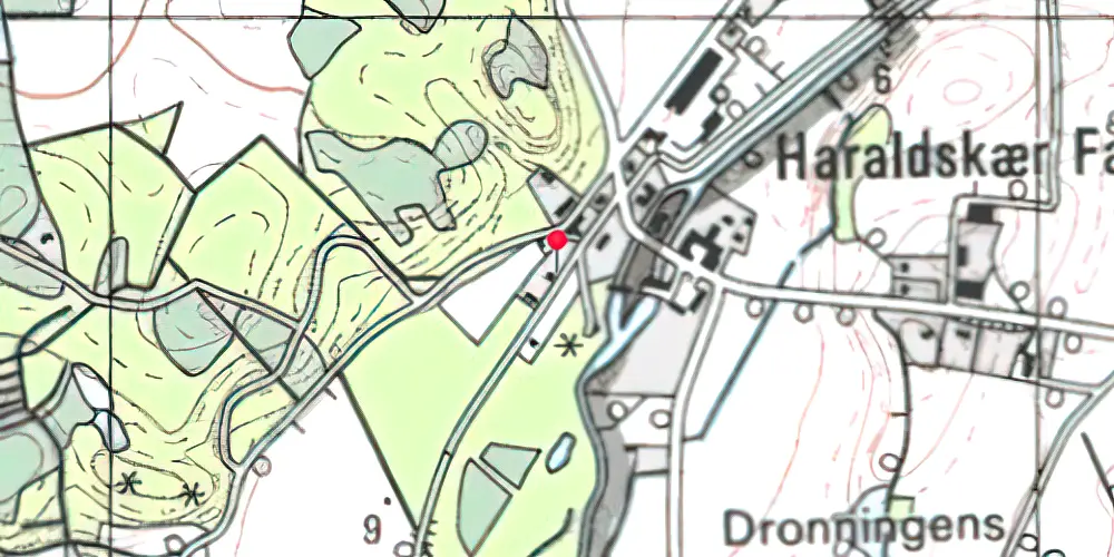 Historisk kort over Haraldskær Fabrik Holdeplads Historisk kort over Haraldskær Fabrik Holdeplads