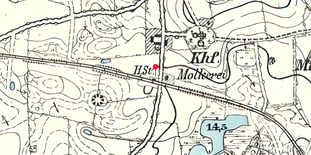 Historisk kort over Havnbjerg Station Historisk kort over Havnbjerg Station