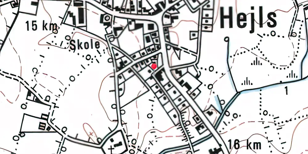 Historisk kort over Hejls Station Historisk kort over Hejls Station