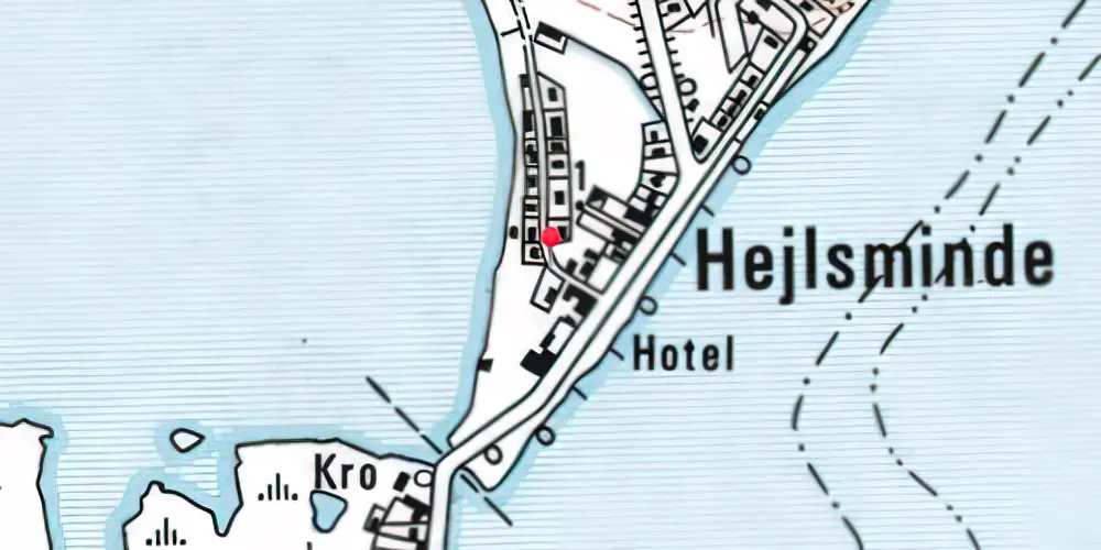 Historisk kort over Hejlsminde Station