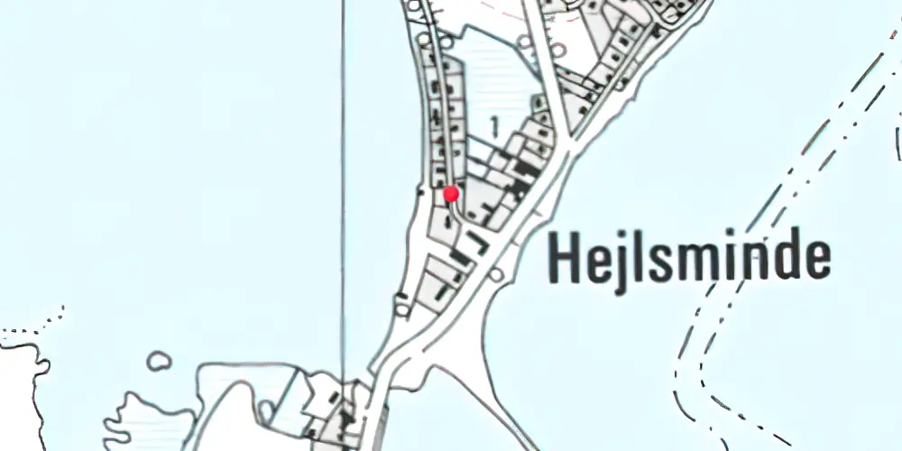 Historisk kort over Hejlsminde Station