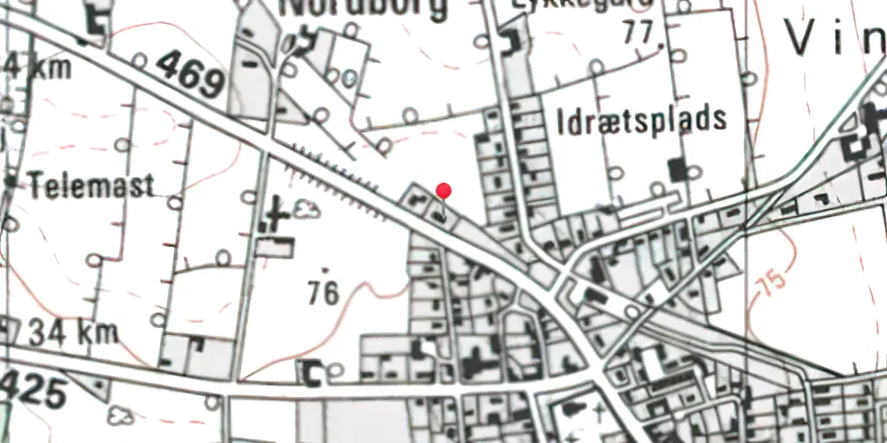 Historisk kort over Hejnsvig Station Historisk kort over Hejnsvig Station