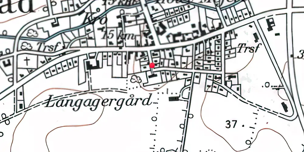 Historisk kort over Hellevad Station Historisk kort over Hellevad Station