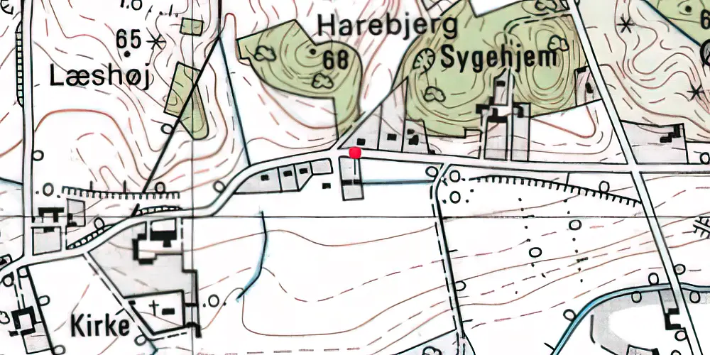 Historisk kort over Hinge Station Historisk kort over Hinge Station