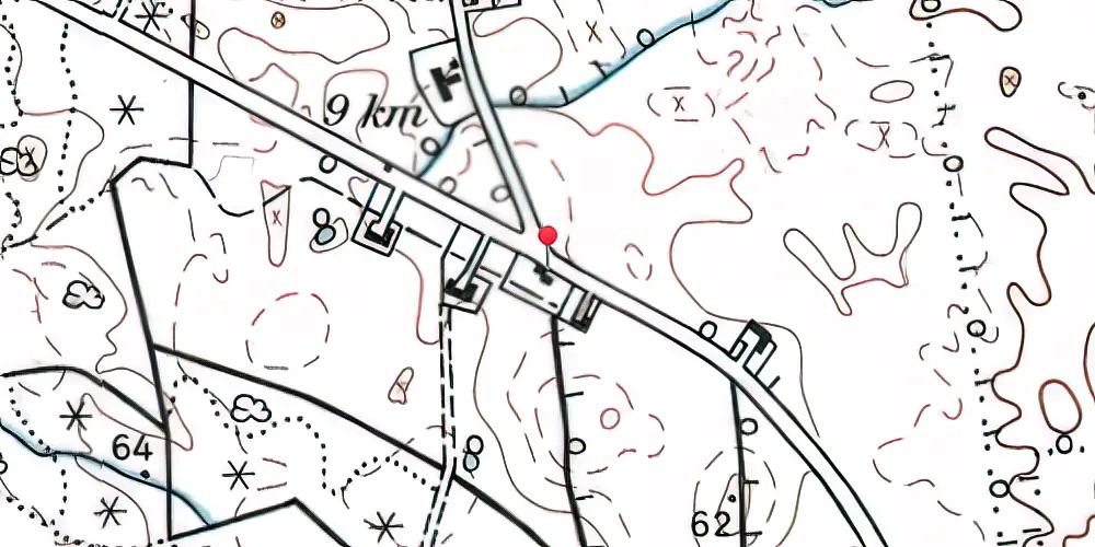 Historisk kort over Hjerndrup Station Historisk kort over Hjerndrup Station