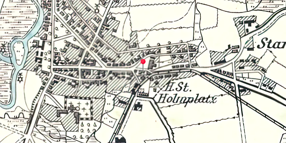 Historisk kort over Holmplads Amtsbanegård Historisk kort over Holmplads Amtsbanegård