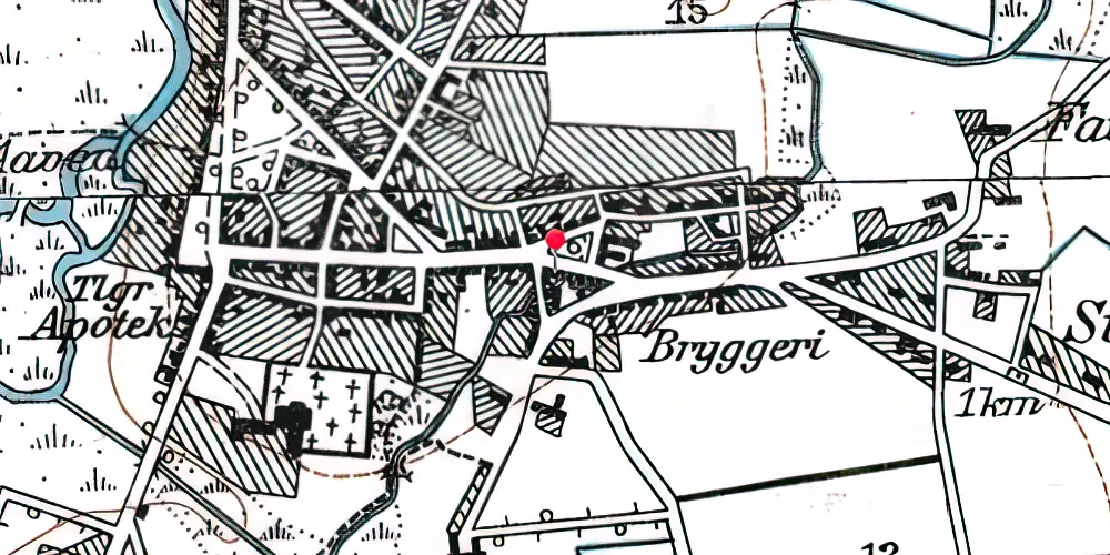 Historisk kort over Holmplads Amtsbanegård