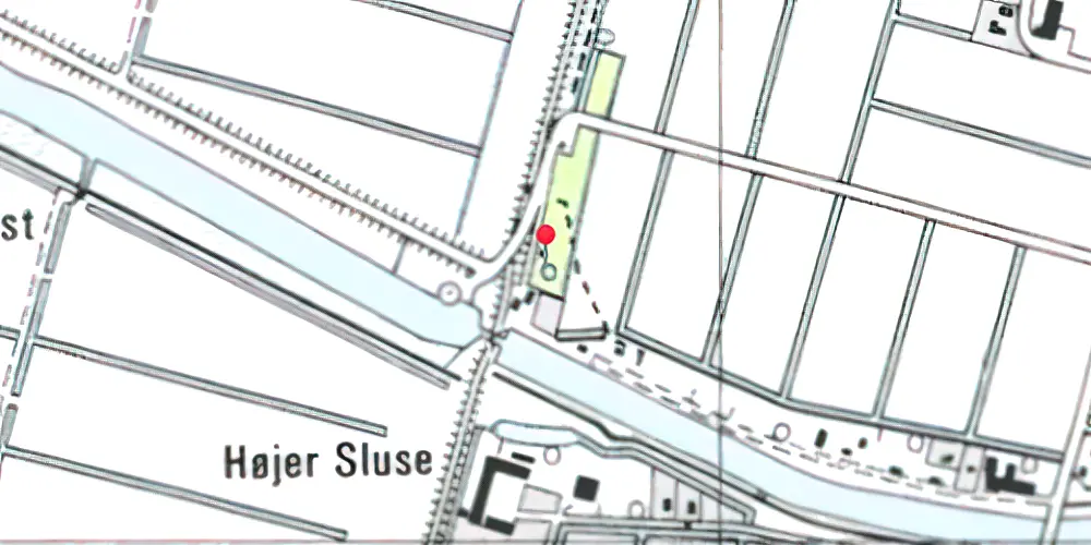 Historisk kort over Højer Sluse Station