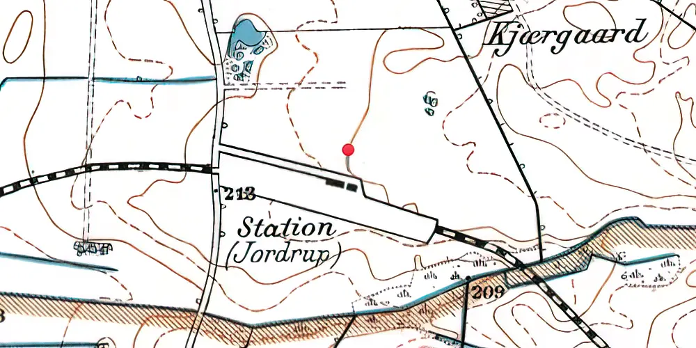 Historisk kort over Jordrup Station Historisk kort over Jordrup Station