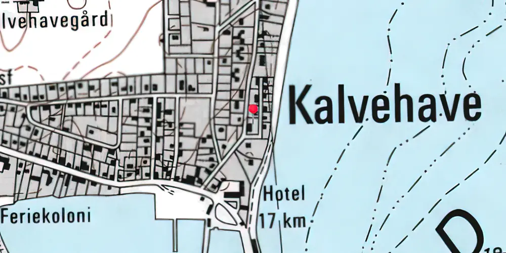 Historisk kort over Kalvehave Station Historisk kort over Kalvehave Station