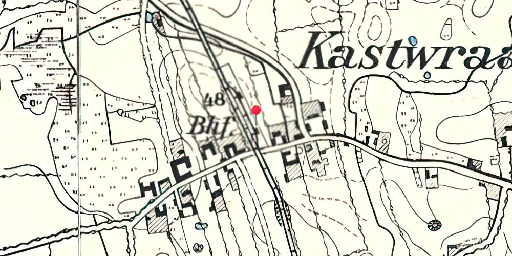 Historisk kort over Kastvrå Station Historisk kort over Kastvrå Station