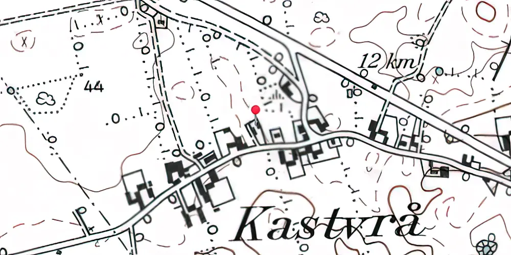 Historisk kort over Kastvrå Station Historisk kort over Kastvrå Station