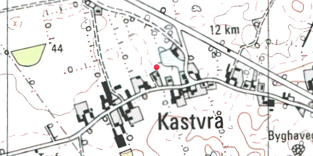 Historisk kort over Kastvrå Station Historisk kort over Kastvrå Station