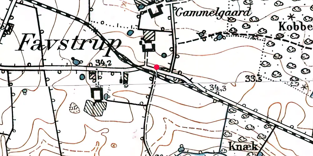 Historisk kort over Kellergård Trinbræt