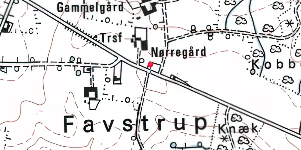 Historisk kort over Kellergård Trinbræt