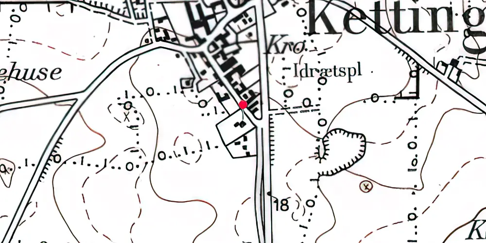 Historisk kort over Ketting Station Historisk kort over Ketting Station