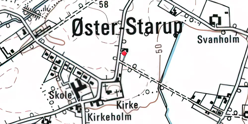 Historisk kort over Kirkevej Trinbræt Historisk kort over Kirkevej Trinbræt