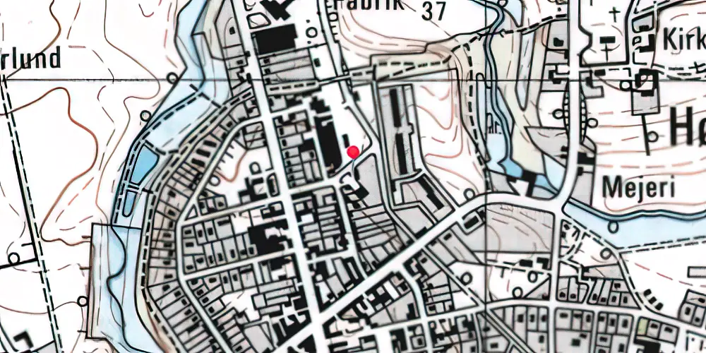 Historisk kort over Kjellerup Station Historisk kort over Kjellerup Station
