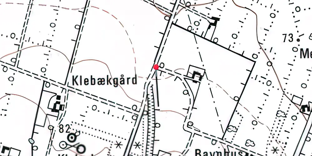Historisk kort over Klebæk Trinbræt Historisk kort over Klebæk Trinbræt