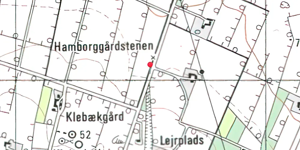 Historisk kort over Klebæk Trinbræt Historisk kort over Klebæk Trinbræt