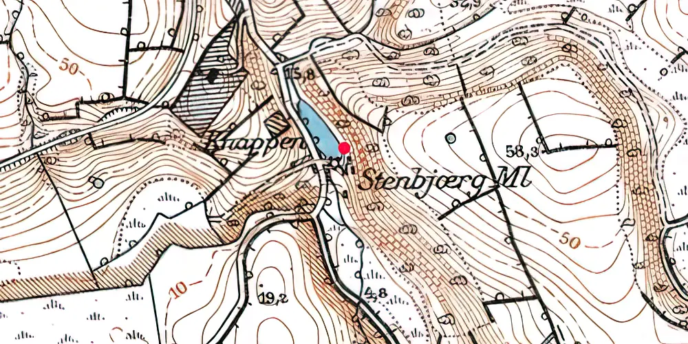 Historisk kort over Knappen Stationskro Historisk kort over Knappen Stationskro
