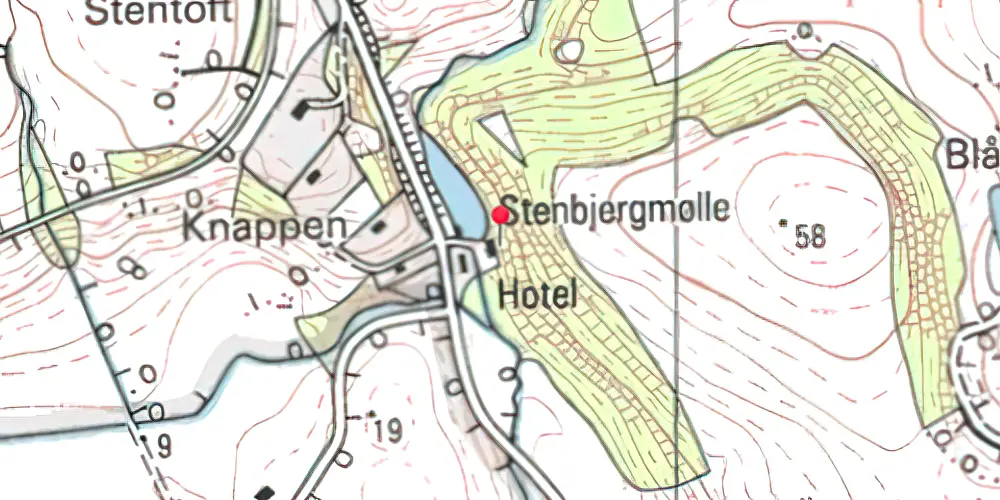 Historisk kort over Knappen Stationskro Historisk kort over Knappen Stationskro