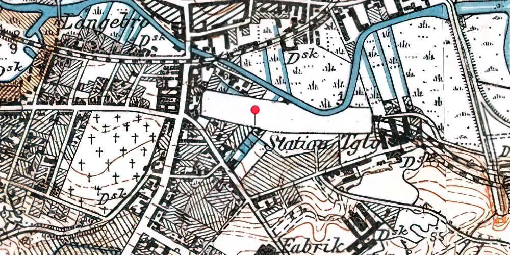 Historisk kort over Kolding Sydbanegård [1911-1932]