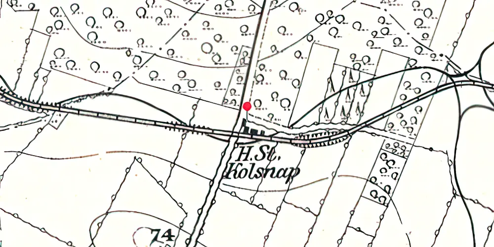 Historisk kort over Kolsnap Station Historisk kort over Kolsnap Station