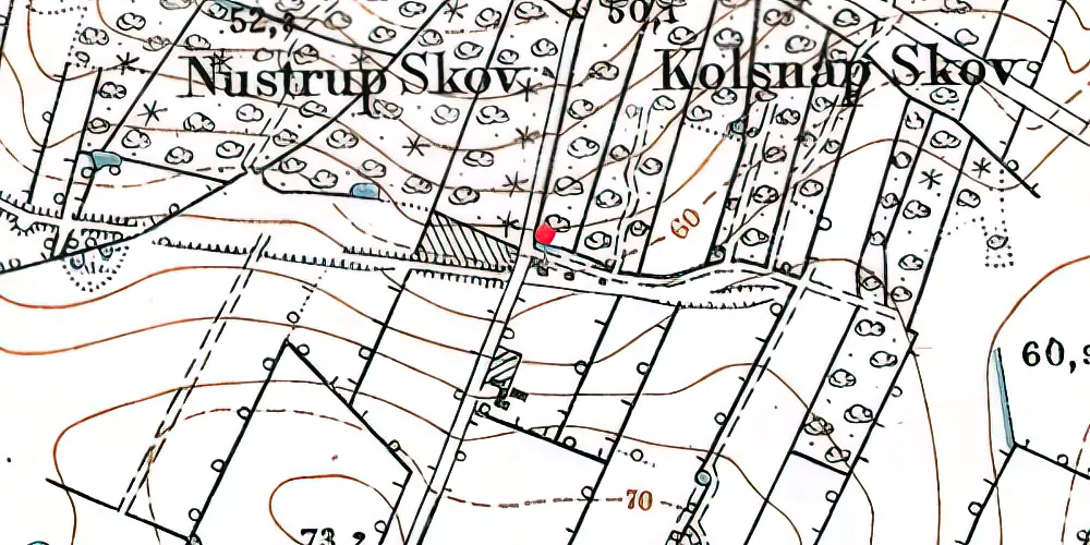 Historisk kort over Kolsnap Station Historisk kort over Kolsnap Station