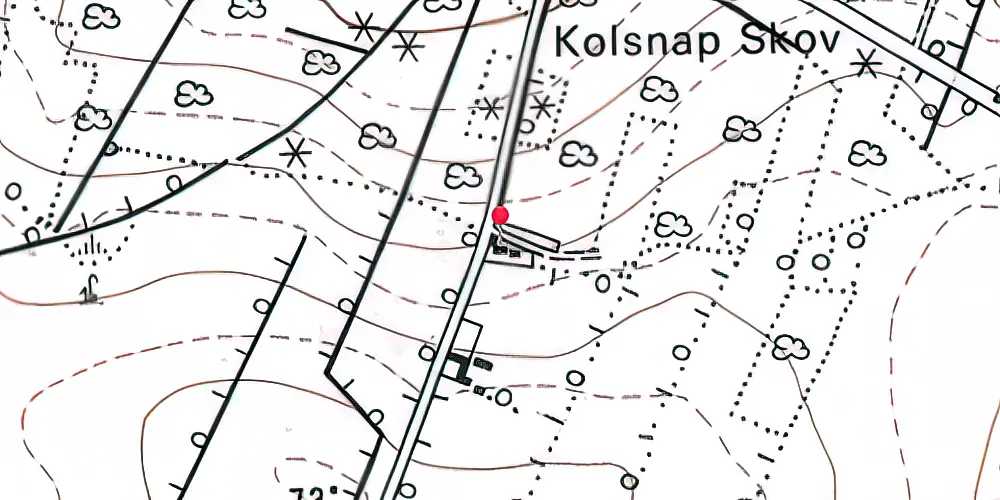 Historisk kort over Kolsnap Station Historisk kort over Kolsnap Station