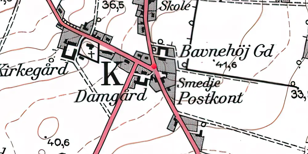 Historisk kort over Krejbjerg Station Historisk kort over Krejbjerg Station
