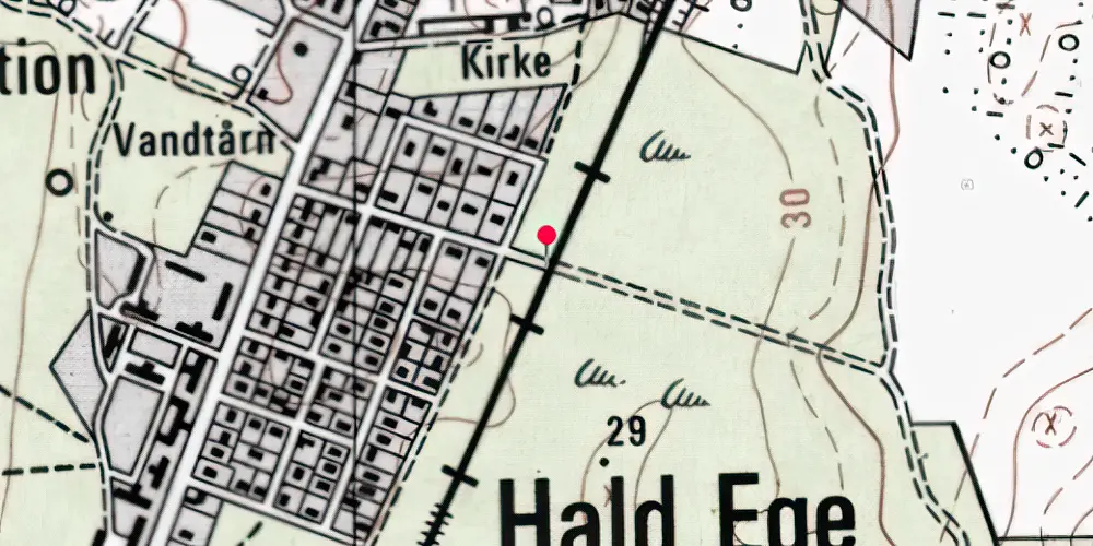 Historisk kort over Hald Ege Trinbræt