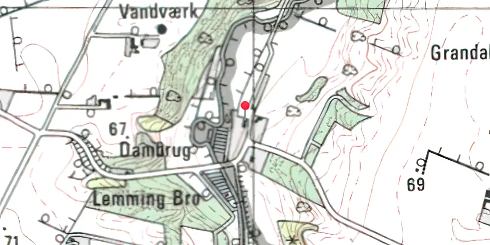 Historisk kort over Lemming Station Historisk kort over Lemming Station