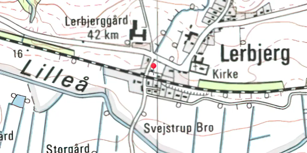 Historisk kort over Lerbjerg Teknisk Station