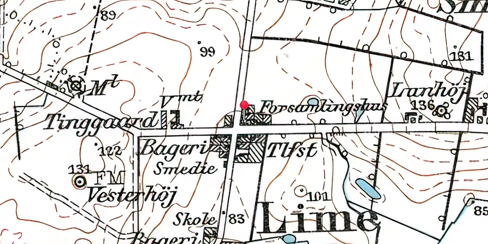 Historisk kort over Lihme Station Historisk kort over Lihme Station