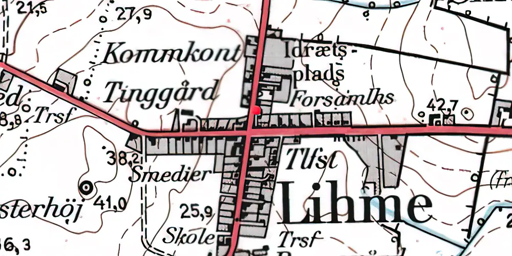 Historisk kort over Lihme Station Historisk kort over Lihme Station