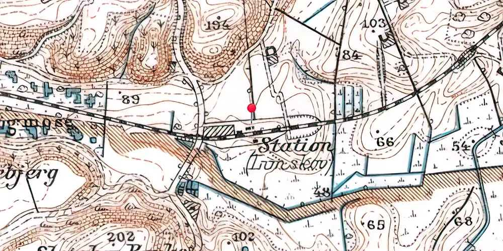 Historisk kort over Lihmskov Holdeplads