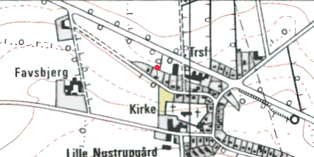 Historisk kort over Lille Nustrup Station Historisk kort over Lille Nustrup Station