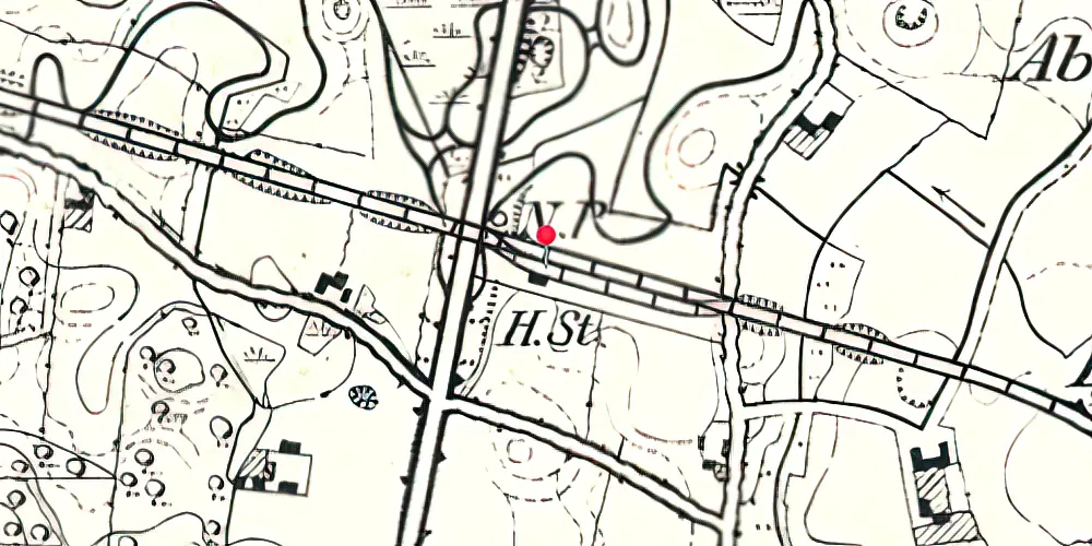 Historisk kort over Lundtoft Holdeplads med sidespor Historisk kort over Lundtoft Holdeplads med sidespor