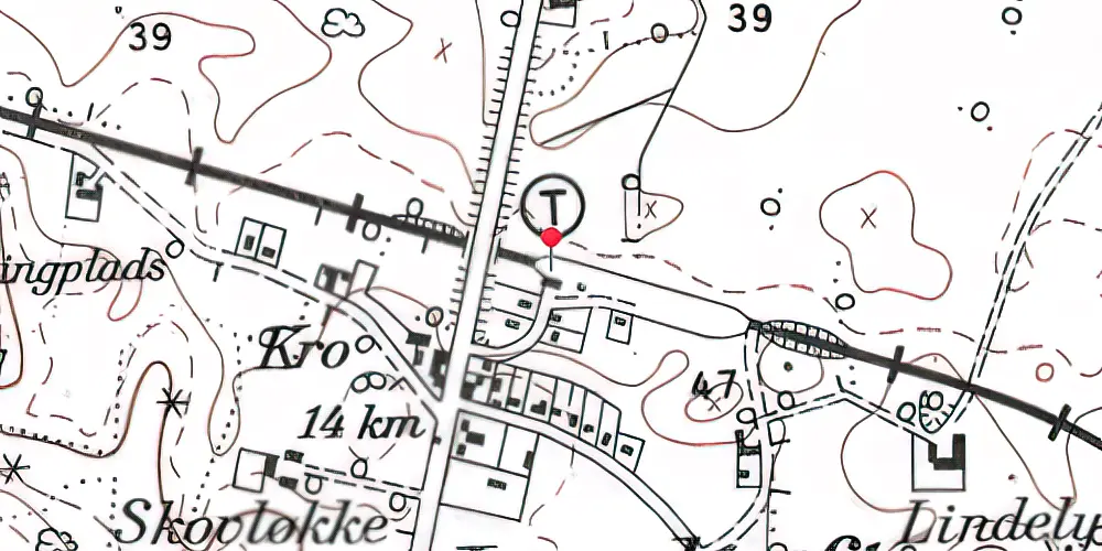 Historisk kort over Lundtoft Holdeplads med sidespor Historisk kort over Lundtoft Holdeplads med sidespor
