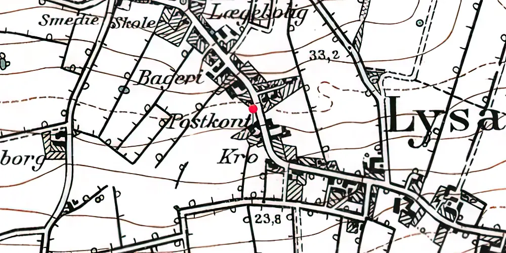 Historisk kort over Lysabild Station Historisk kort over Lysabild Station