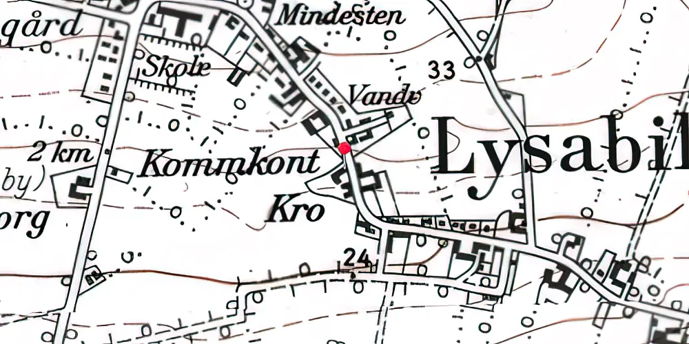 Historisk kort over Lysabild Station