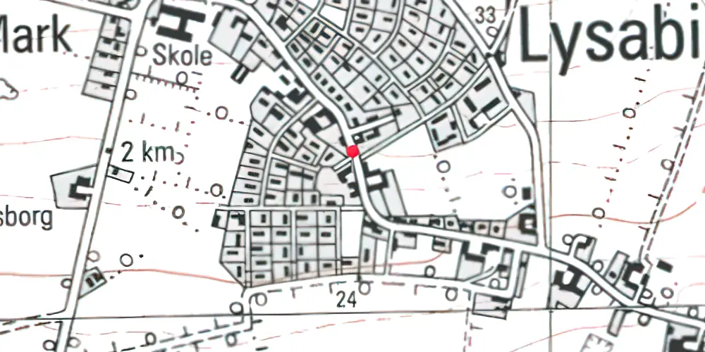 Historisk kort over Lysabild Station Historisk kort over Lysabild Station