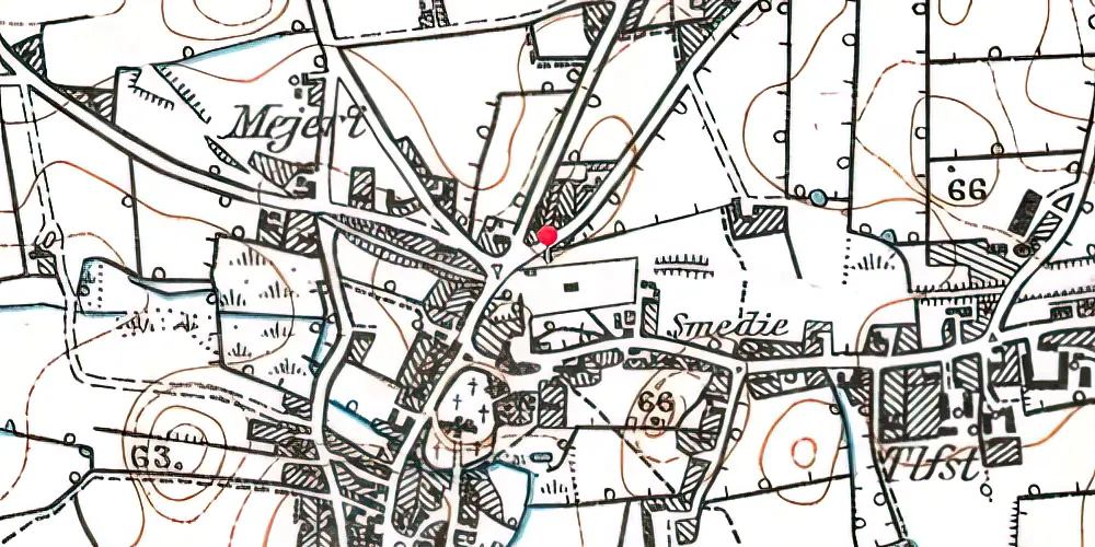Historisk kort over Løjt Kirkeby Stationskro Historisk kort over Løjt Kirkeby Stationskro