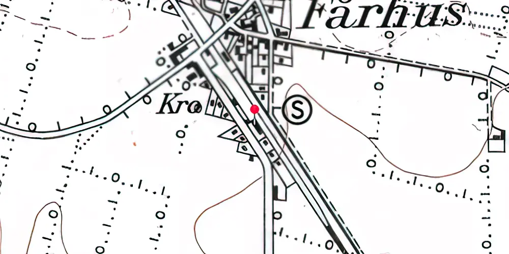 Historisk kort over Fårhus Trinbræt Historisk kort over Fårhus Trinbræt