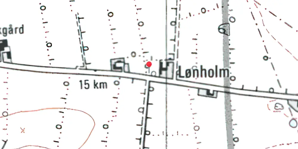Historisk kort over Lønholm Billetsalgssted Historisk kort over Lønholm Billetsalgssted