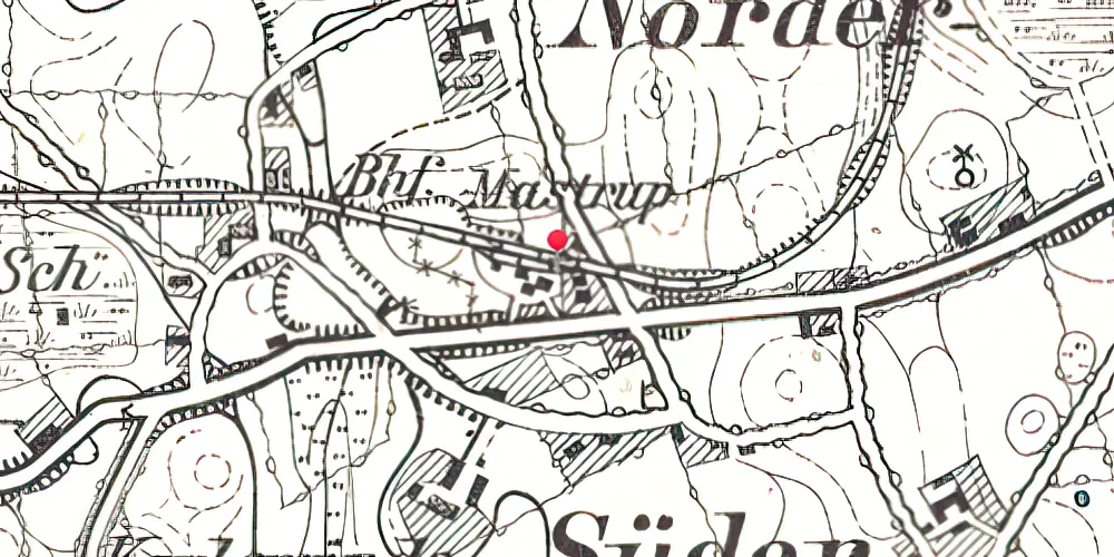 Historisk kort over Marstrup Station Historisk kort over Marstrup Station