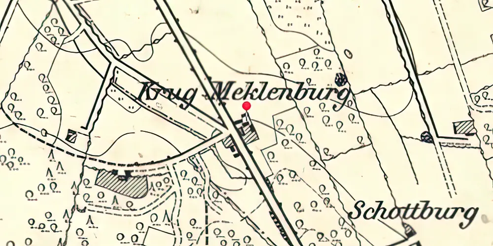Historisk kort over Mikkelborg Stationskro Historisk kort over Mikkelborg Stationskro