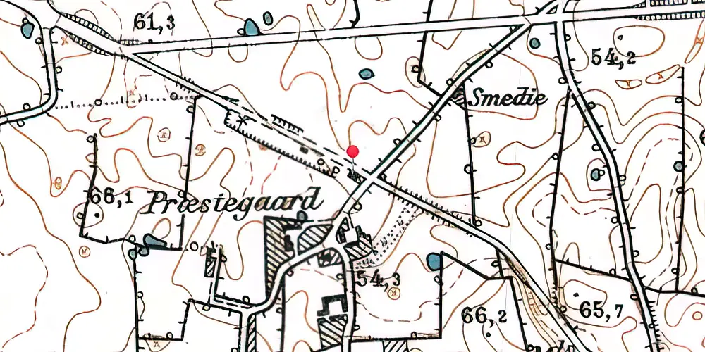 Historisk kort over Moltrup Station Historisk kort over Moltrup Station