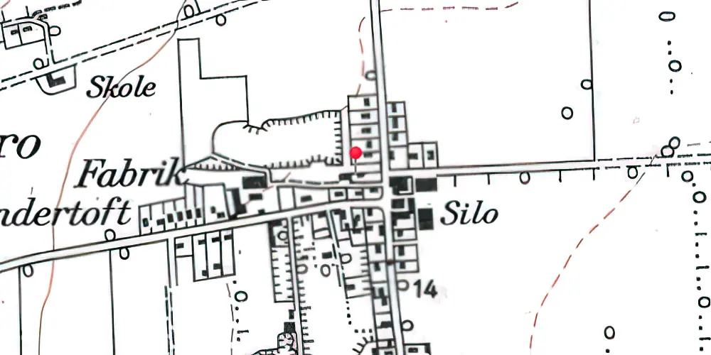 Historisk kort over Møgeltønder Station Historisk kort over Møgeltønder Station